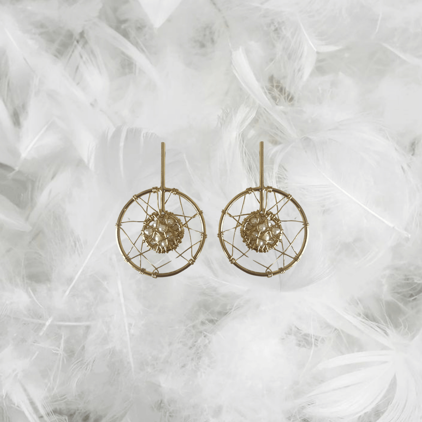 Earrings - Dreamcatchers Geometric Double Net